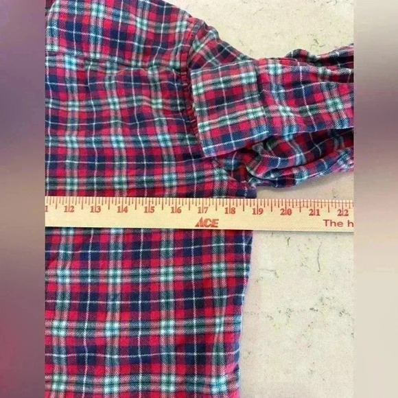 Simply Southern Plaid Flannel Shirt Mens Small Guys Parker Blue Red - Picture 8 of 9